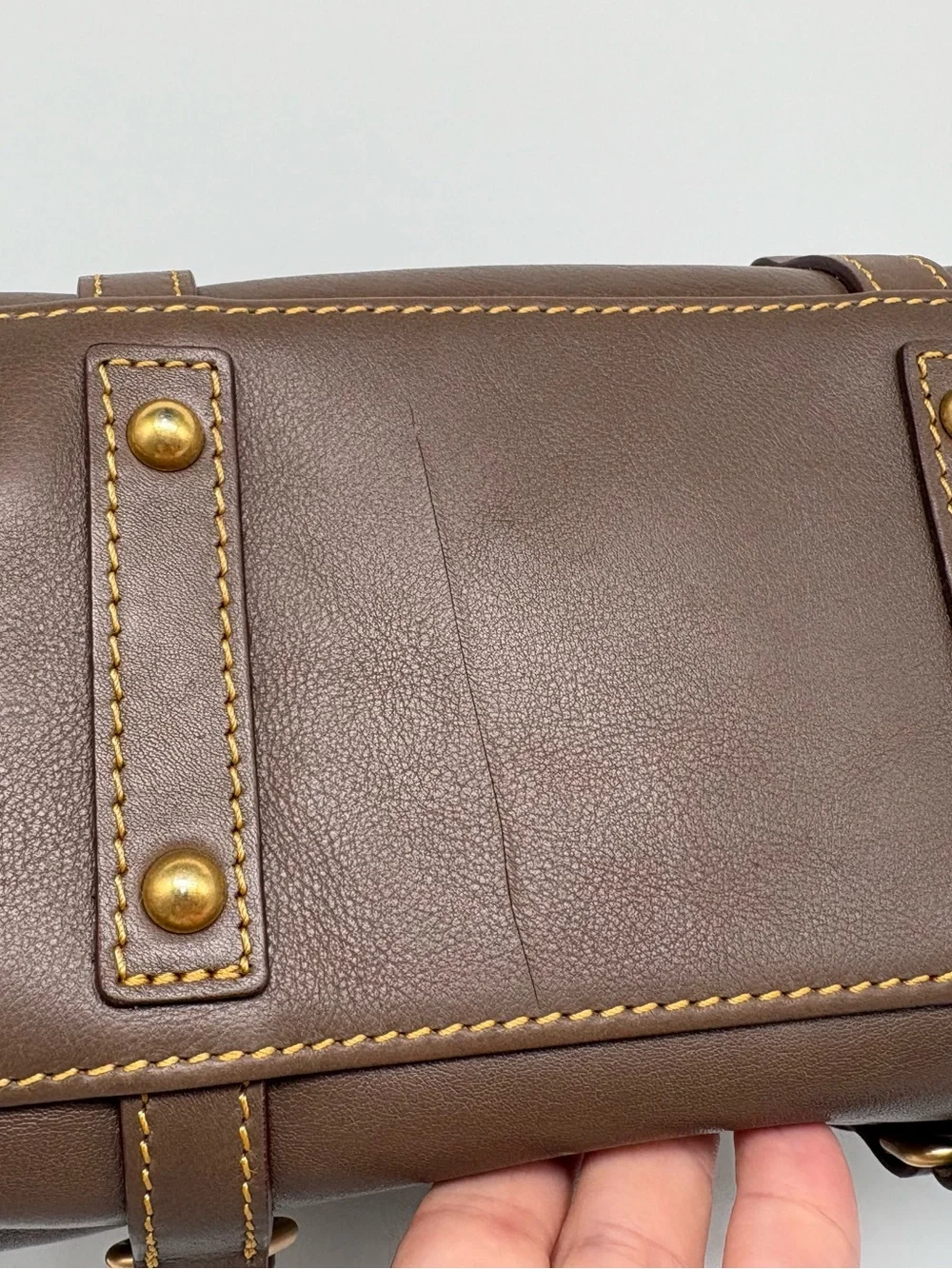Dooney & Bourke Micro Florentine Satchel in Elephant Brown